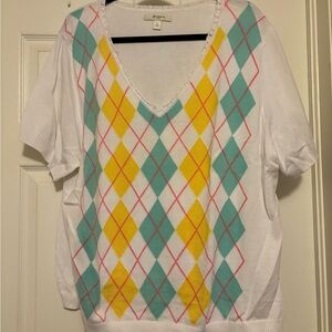 Liz Claiborne White Knit Top